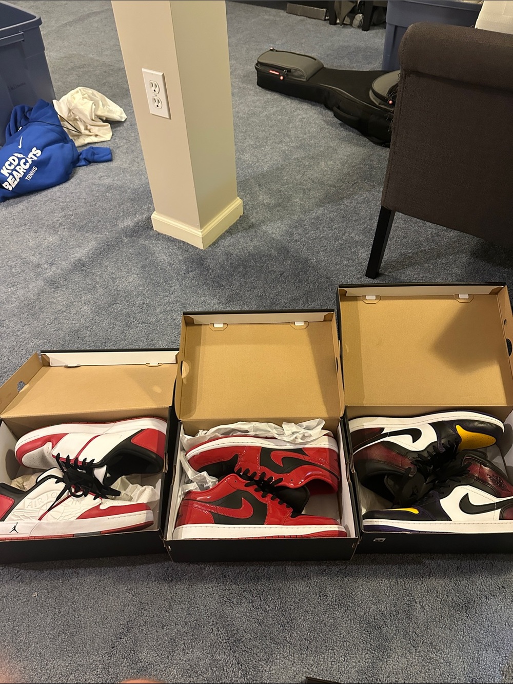 Combo Jordan Deal: Sz 12 Nu 1s, Sz 13 patent bred 1s, Sz 13 Mid LA to Chicago 1s
